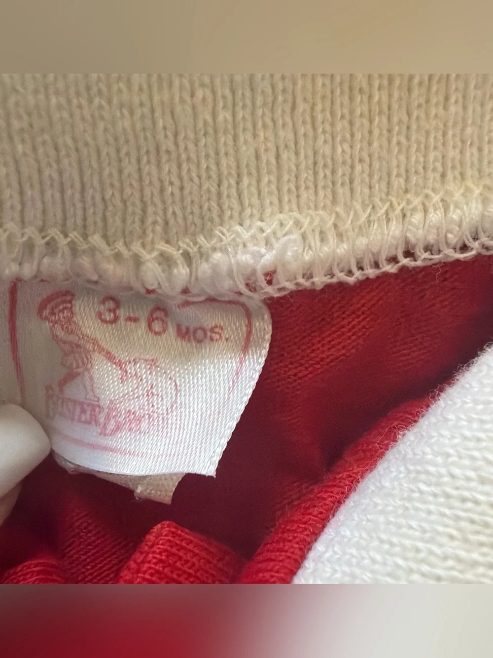 Vintage baby Red & White Striped Polo